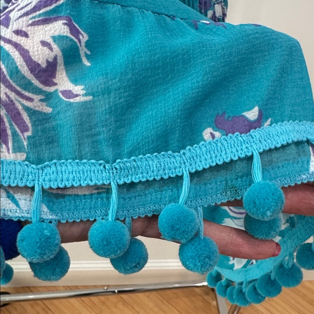 Ramy Brook Teal and Purple Floral Dress - Picture 5 of 5